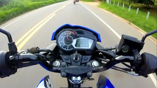 Yamaha Fazer 150 bricando de acompanhar Honda Bros 160  BR 262 [upl. by Heck]