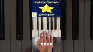 Twinkle Twinkle Little Star easy piano tutorial [upl. by Oratnek847]