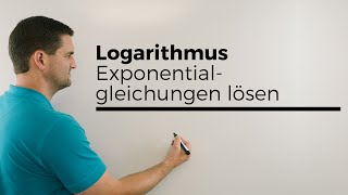 Logarithmus Exponentialgleichungen lösen Teil 2 log lg  Mathe by Daniel Jung [upl. by Lekcar]