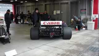 Honda Racing THANKS DAY 2012 ＃1 ウイリアムズホンダFW11 F1 Extreme sound ホンダF1サウンド [upl. by Pontias]