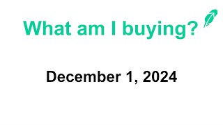 December 1 What stocks am I buying this week in Robinhood  500 DEPOSIT [upl. by Anicnarf184]