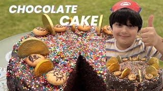 5 Year Old Bakes amp Decorates Chocolate Cake  How To Bake Easy Chocolate Cake  Simple Tasty Recipe [upl. by Ettedo]