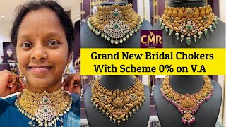 Grand Chokers Endless Elegance  Latest Grand New Choker Designs  CMR Jewellers  Courier Facility [upl. by Sheline195]