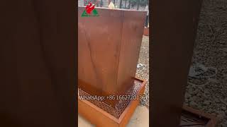 Custom Designed Corten Water Rainfall amp Corten Steel Water Fountain  Factory Displaywaterfountain [upl. by Afital]