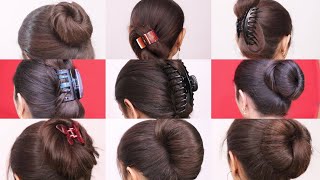 Cute simple hair style girl everyday  self hair style girl for long hair  big claw clip hairstyles [upl. by Kathlene]