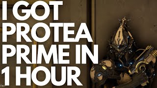 I got PROTEA PRIME in 1 HOUR Which relics give PROTEA PRIME PARTS  Stream Highlights  Warframe [upl. by Aracahs]