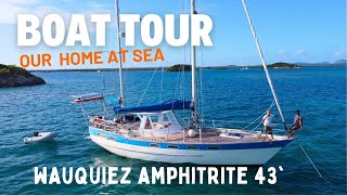 BOAT TOUR EXTERIOR Wauquiez Amphitrite 43  EP 143 [upl. by Tova]