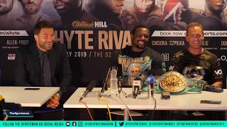 🥊 Dillian Whyte vs Oscar Rivas PostFight Press Conference  Boxing [upl. by Siraval]