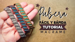 🔰 Cómo hacer PULSERA de HILO 2 Colores Fácil y Rápida Paso a Paso  DIY Easy Macrame Bracelet 57 [upl. by Nosnaj]