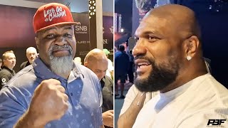 quotDONT TOUCH MEquot  SHANNON BRIGGS AND RAMPAGE JACKSON GO AT IT TRADE HEATED WORDS AT FURY VS NGANNOU [upl. by Eirrot]