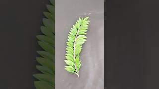 How to make leaf with paper diy papercrafts art wallhanging craft shorts trending [upl. by Nahshon]