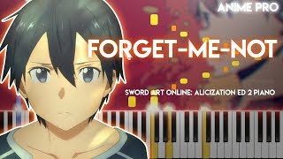 forgetmenot  Sword Art Online Alicizationseason 3 ED 2 synthesia piano tutorial ReoNa [upl. by Jecon]