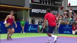 2015 Mylan WTT Finals Set 1 Hingis amp Paes Roll [upl. by Myrilla]