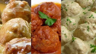 3 recetas de ALBONDIGAS en salsa ¡DELICIOSAS [upl. by Novihs238]