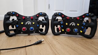 Quick unboxing Ascher Racing wheel f64 V2 amp Ascher Racing wheel F64 V1 comparison [upl. by Vizza]