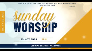 SUNDAY WORSHIP SERVICE  10112024  JEHOVAH SHAMMAH HOUSE OF WORSHIP ANANTAPUR [upl. by Arica969]