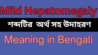 Mild Hepatomegaly Meaning In Bengali Mild Hepatomegaly mane ki [upl. by Anelehs26]