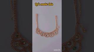 Diy fancy Necklace  Necklace making tutorial trending diy handmade jewelry shorts [upl. by Ailem]