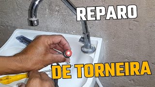 Como trocar reparo de torneira 14 de volta fácil reparodetorneira [upl. by Clementine]