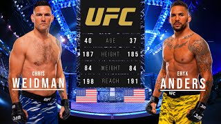 CHRIS WEIDMAN vs ERYK ANDERS FULL FIGHT UFC 309 [upl. by Alleusnoc]