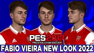 PES 2017 FABIO VIEIRA NEW FACE amp HAIRSTYLE [upl. by Pulsifer]