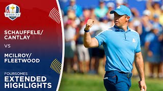 SchauffeleCantlay vs McIlroyFleetwood Extended Highlights  2023 Ryder Cup [upl. by Endora]