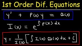 First Order Linear Differential Equations [upl. by Anwadal]