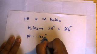 Calculating the pH value of 1 M H2SO4 [upl. by Carolle]