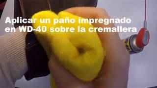 Cómo arreglar una cremallera con WD40 Producto MultiUso [upl. by Enohpesrep]