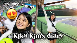 SO EXPENSIVE 😱 one day trip to LAS VEGAS 🇺🇸 BNP PARIBAS OPEN  Kika Kim’s Diary 4 [upl. by Baalbeer214]