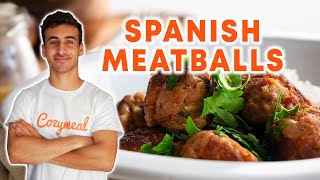 Make Spanish Meatballs TAPASSTYLE With Chorizo amp Manchego Cheese [upl. by Lyrehc]