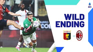 Giroud puts on the gloves and saves Milan  Wild Ending  GenoaMilan  Serie A 202324 [upl. by Edroi]