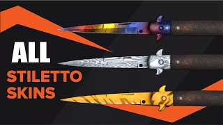 Stiletto Knife All Skins Showcase  Price 2023 CSGO [upl. by Rhiana]