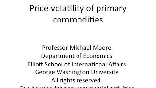 Price volatility of primary commodities [upl. by Nal]