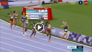 Keely Hodgkinson Wins 800m Womens Final amp Wins Gold Medal For Great Britain At Paris Olympics 2024 [upl. by Yerfdog]