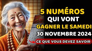 5 NUMÉROS CHANCEUX pour GAGNER LE GRAND PRIX ce SAMEDI 23 NOVEMBRE 2024  Sagesse Bouddhiste [upl. by Yenahc904]