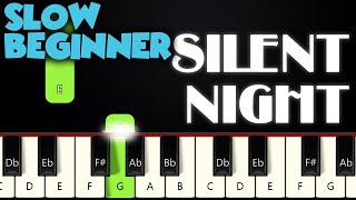 Silent Night  SLOW BEGINNER PIANO TUTORIAL  SHEET MUSIC by Betacustic [upl. by Llecrad712]