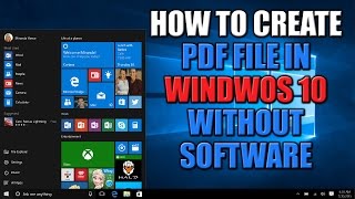 How to Create a PDF File in Windows 10 [upl. by Lahcar435]