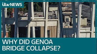 Why did Morandi Bridge in Genoa collapse  ITV News [upl. by Prue]