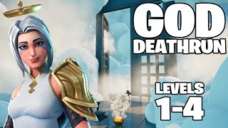 Only GODS can pass this DEATHRUN😈Code 153466236737 Fortnite Creative Map  Levels 1  4 [upl. by Osrick]