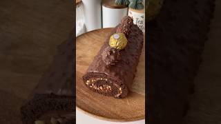 Ferrero Rocher Style Yule Log Easy Recipe 😋  Village Cooking Guide [upl. by Willock]