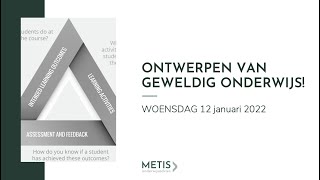 Webinar 12 januari 2022  Onderwijs ontwerpen door constructive alignement [upl. by Deckert]