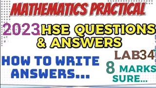 MATHEMATICS PRACTICAL LAB 34APPLICATIONS OF INTEGRALS2023 HSE QUESTIONS AND ANSWERS [upl. by Eiramenna]