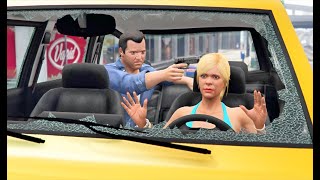 What Happens When Tracy and Lazlow Steal Jimmys Car in GTAV [upl. by Gnim]