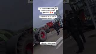 Manifestation agricole continu CRS 👮‍♂️ VS TRACTEUR 🚜 tractor manifestation agriculture [upl. by Nnadroj]