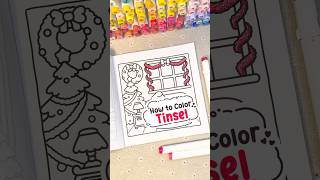 Southern Lotus  How to Color Christmas Tinsel  Xmas Times Coloring Book trending shorts fyp [upl. by Nebra585]