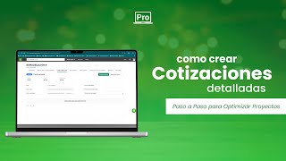 Cómo Crear una Cotización Detallada con ProyecPro  Paso a Paso para Optimizar Proyectos [upl. by Eihctir]