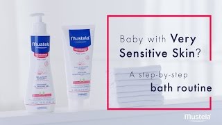 Bath Time Routine for Babies with Very Sensitive Skin I Mustela [upl. by Doris]