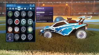 Titanium White Spiralis  Rocket League Wheel Showcase [upl. by Juni]