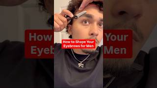 How To Shape Up Your Eyebrows MEN 📚 CORRECT WAY TO DO IT 👌🏾 men beauty fyp beautytips [upl. by Isabelle384]